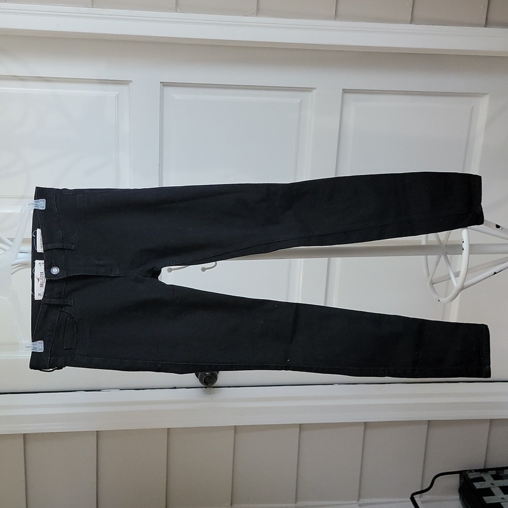 Hollister black low rise super skinny